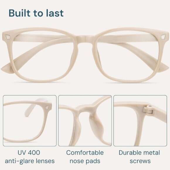 ⚡Men Black& Light Coffee Blue Light Blocking Anti UV Ray Computer Gaming Glasses - Picture 6 of 7